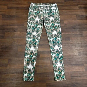 Levi's Women's Jeans Denim Pants Green White Emerald Print Denim Skinny Jeans 28